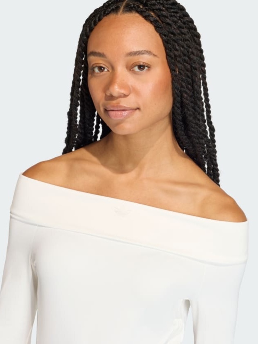 Adidas Off-Shoulder White Top
